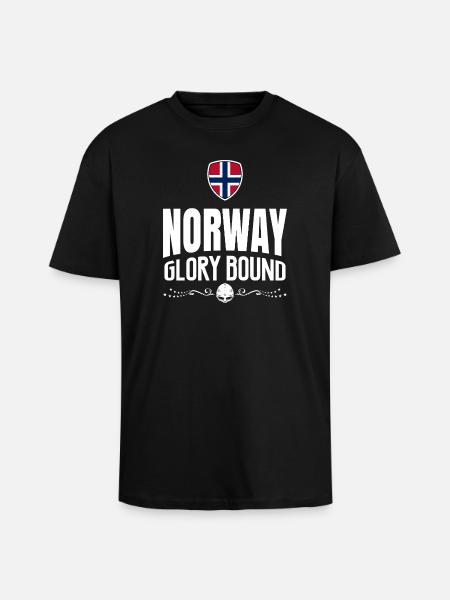 NORWAY GLORY - Unisex Oversized Heavyweight T-shirt - black
