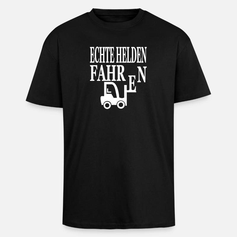 Gabelstapler - Oversized Heavyweight Unisex T-Shirt - Schwarz