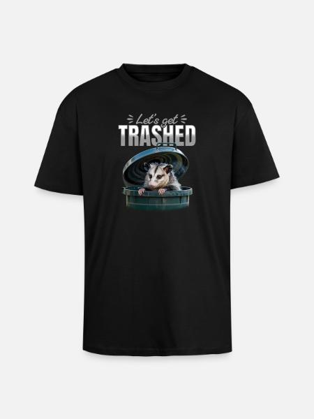 Drôle d’opossum - T-shirt unisexe oversize épais - noir
