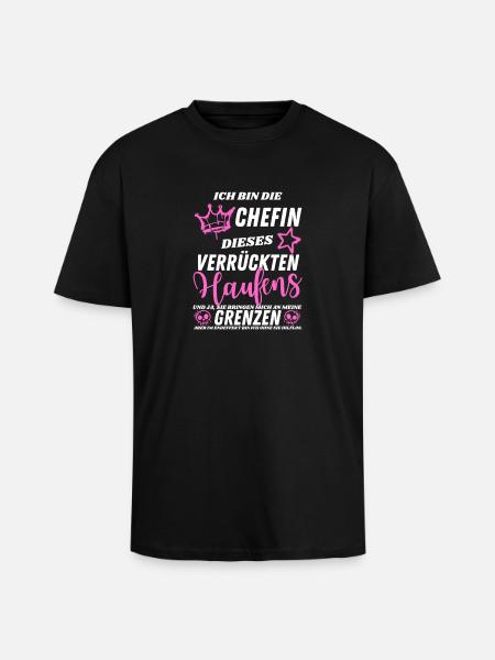 Skør chef Sjov Chef-gave-udsagn - Unisex oversized heavyweight t-shirt - sort