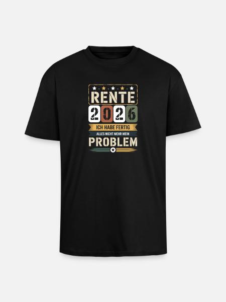 Pension 2026 I'm done - Unisex Oversized Heavyweight T-shirt - black