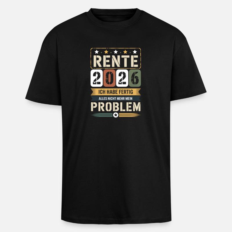 Pension 2026 I'm done - Unisex Oversized Heavyweight T-shirt - black