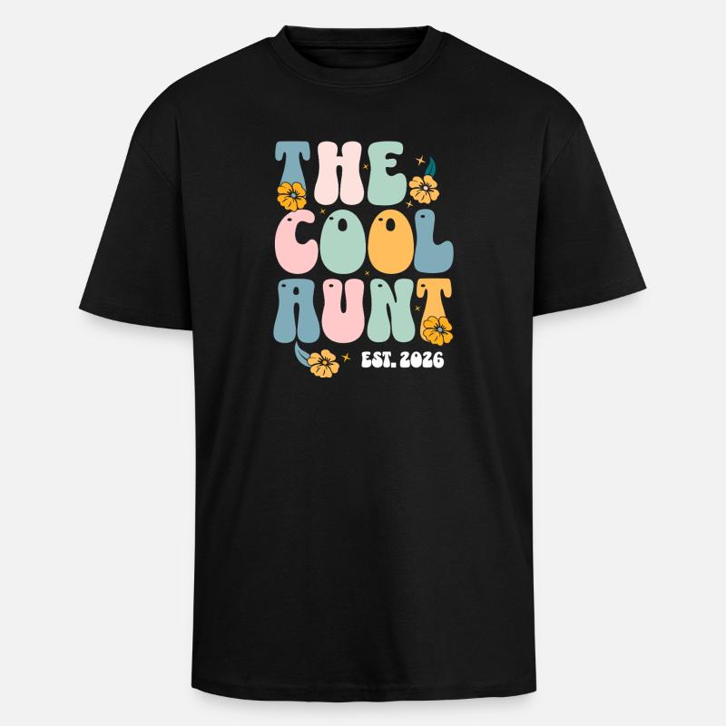 Die coole Tante Est 2026 - Oversized Heavyweight Unisex T-Shirt - Schwarz