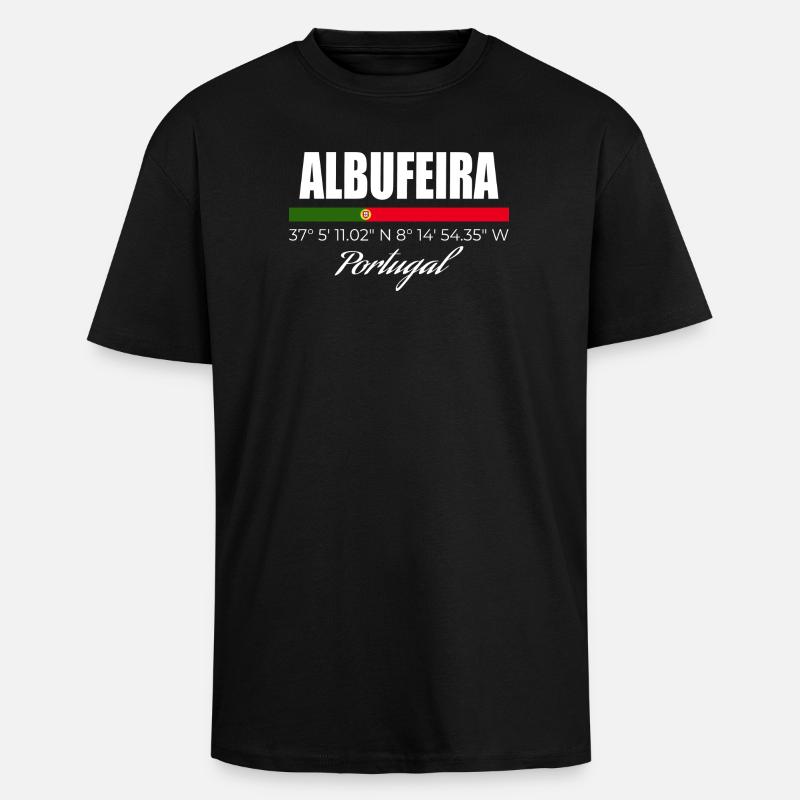 Albufeira - T-shirt unisexe oversize épais - noir