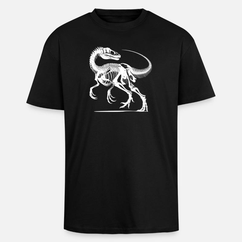 Raptor Dinosaurier Knochenarbeit aus der Urzeit - Oversized Heavyweight Unisex T-Shirt - Schwarz