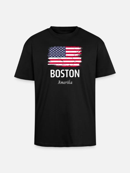 Boston - Unisex Oversized Heavyweight T-shirt - black
