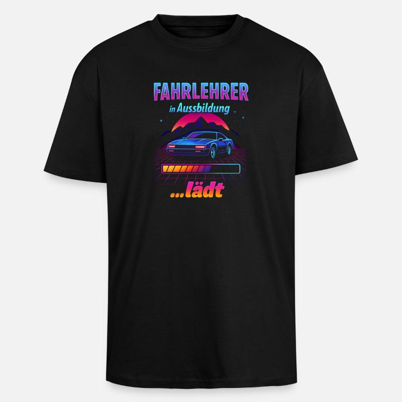 Driving instructor in training Neon - Unisex Oversized Heavyweight T-shirt - black