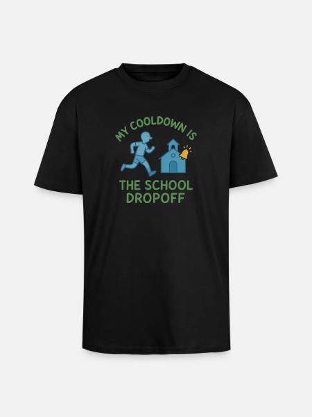 Running Mom, Dad, Jogging Parents - Unisex Oversized Heavyweight T-shirt - black