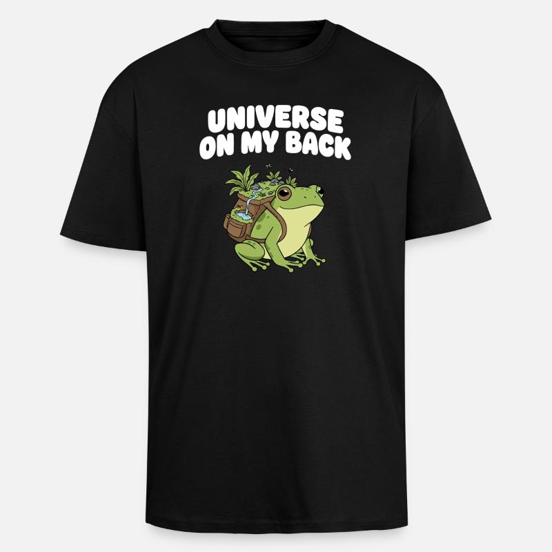 Universe on my back - Unisex Oversized Heavyweight T-shirt - black
