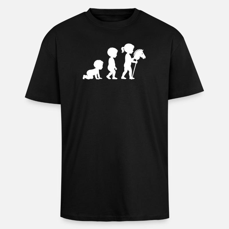 Hobby Horsing - Oversized Heavyweight Unisex T-Shirt - Schwarz