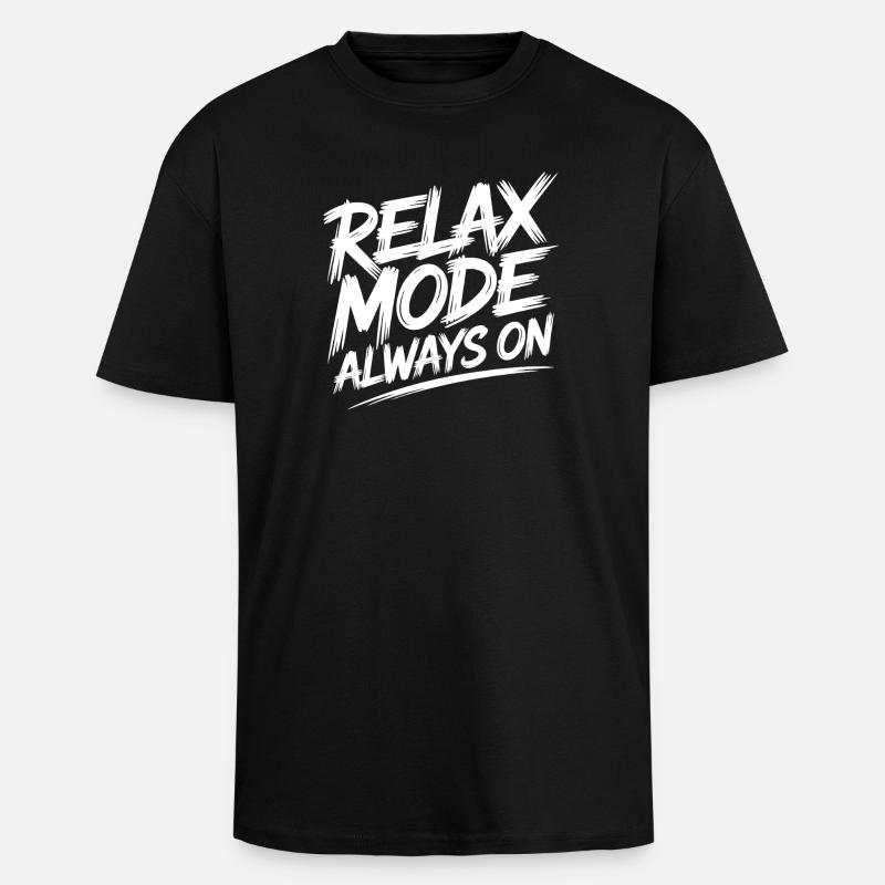 Relaxmodus Immer An - Oversized Heavyweight Unisex T-Shirt - Schwarz