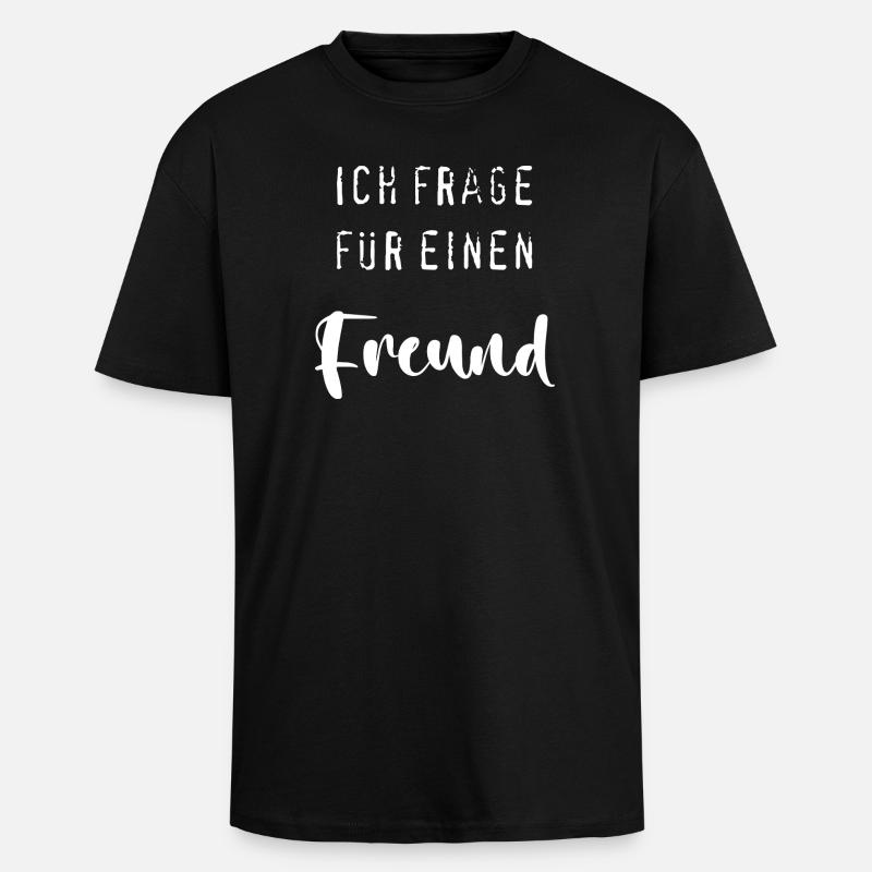 Question for a friend - Unisex Oversized Heavyweight T-shirt - black