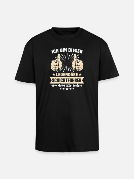 Shift Leader Sayings - Unisex Oversized Heavyweight T-shirt - black