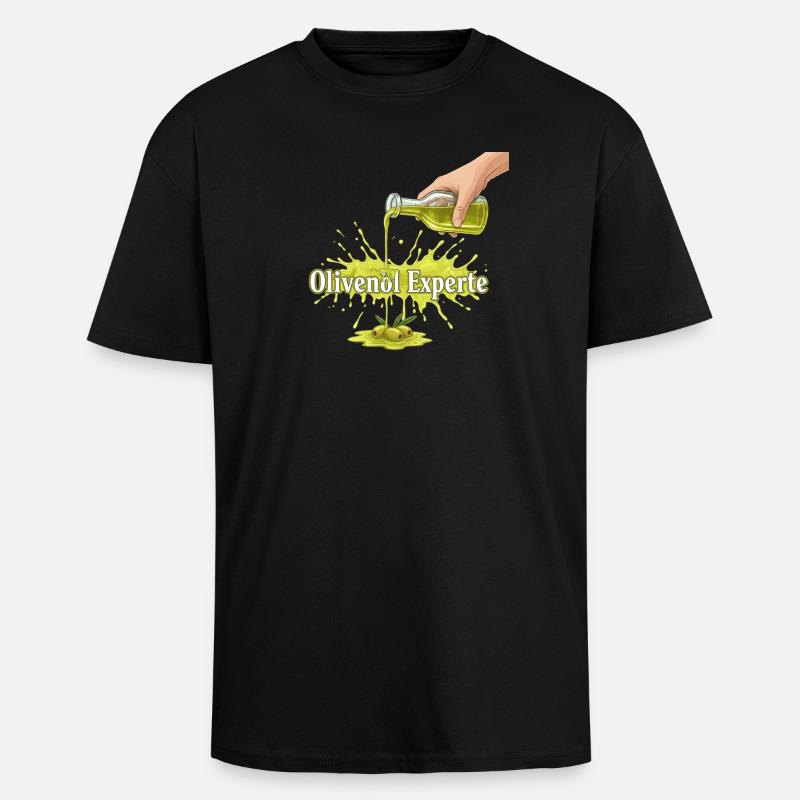 Olivenöl Experte - Oversized Heavyweight Unisex T-Shirt - Schwarz