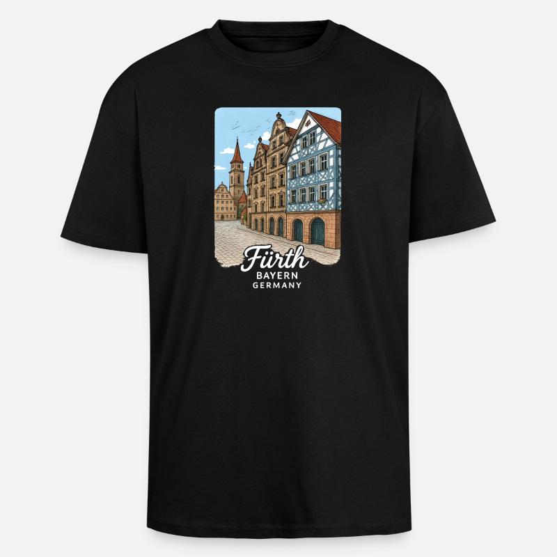 Fürth - Unisex Oversized Heavyweight T-shirt - black