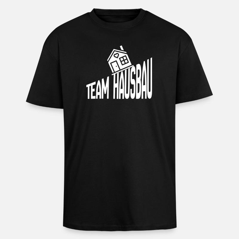 Construction de maisons d’équipe - T-shirt unisexe oversize épais - noir