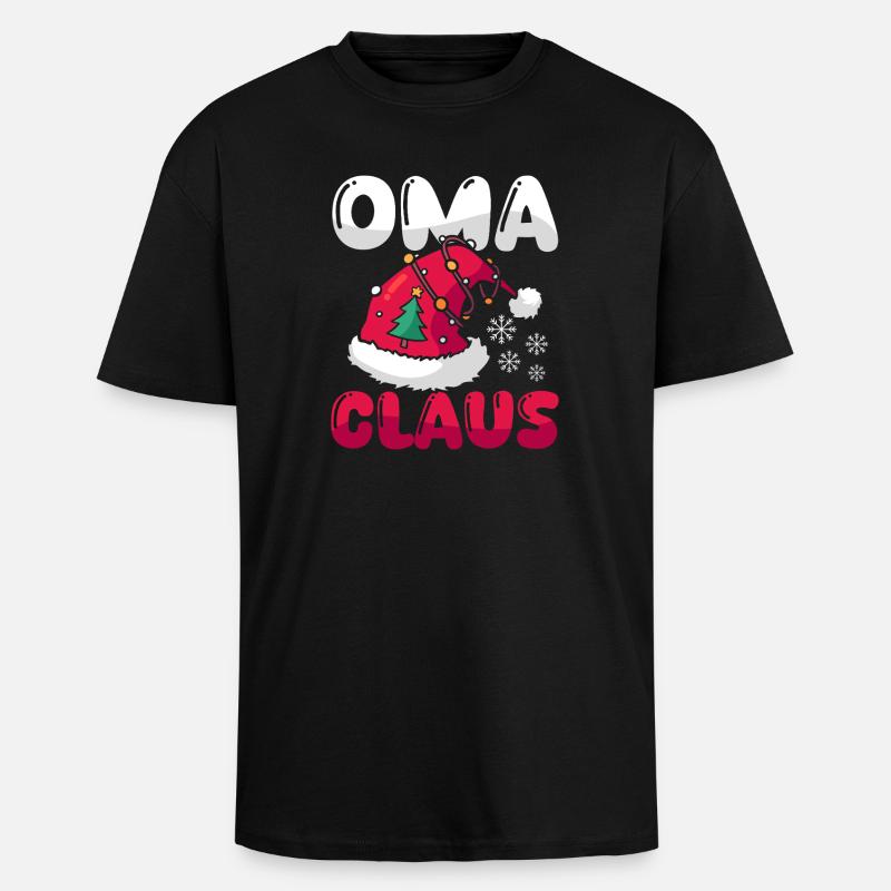 Noël Mère Mère Noël - T-shirt unisexe oversize épais - noir