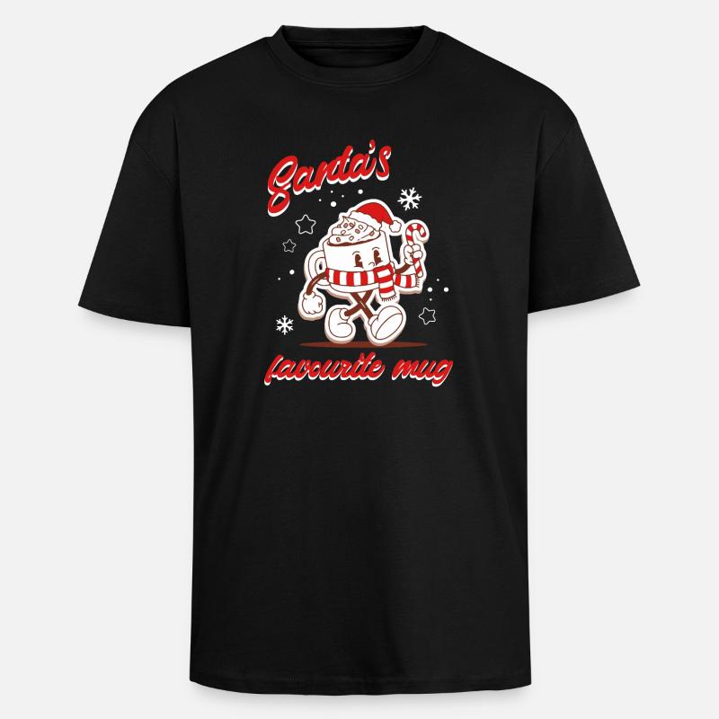 Lieblings-Weihnachtsmann-Tasse - Oversized Heavyweight Unisex T-Shirt - Schwarz