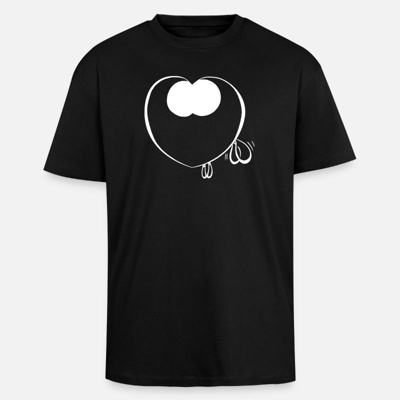 Filou kro muht - Oversized Heavyweight Unisex T-Shirt - Schwarz