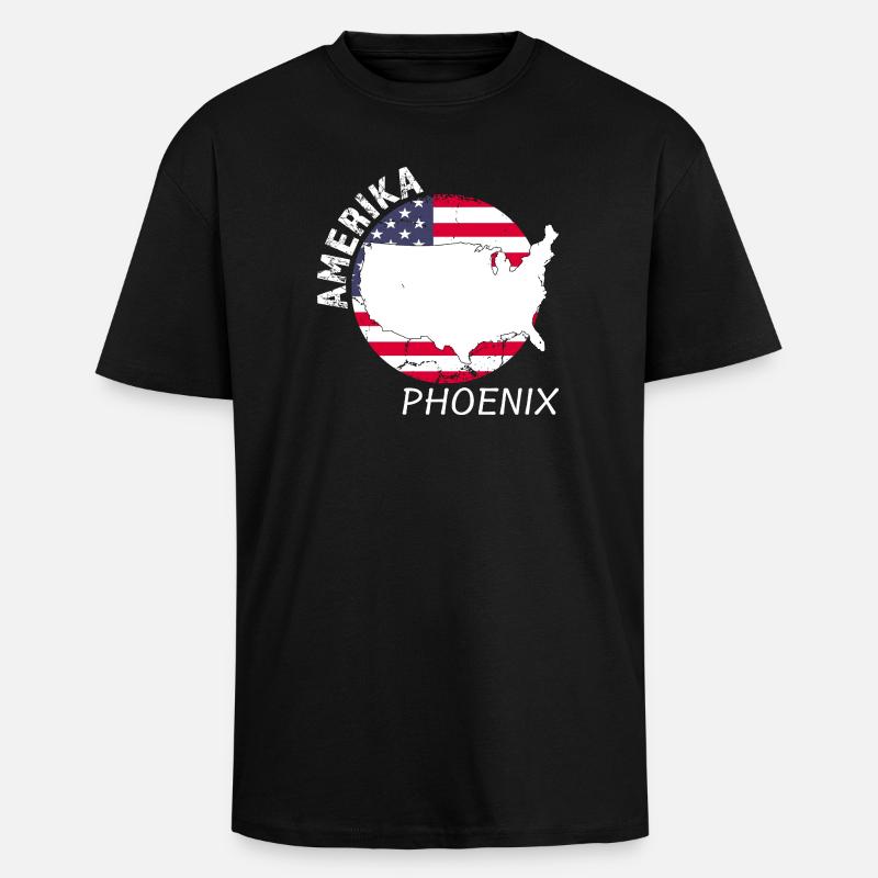 Phoenix - Oversized Heavyweight Unisex T-Shirt - Schwarz