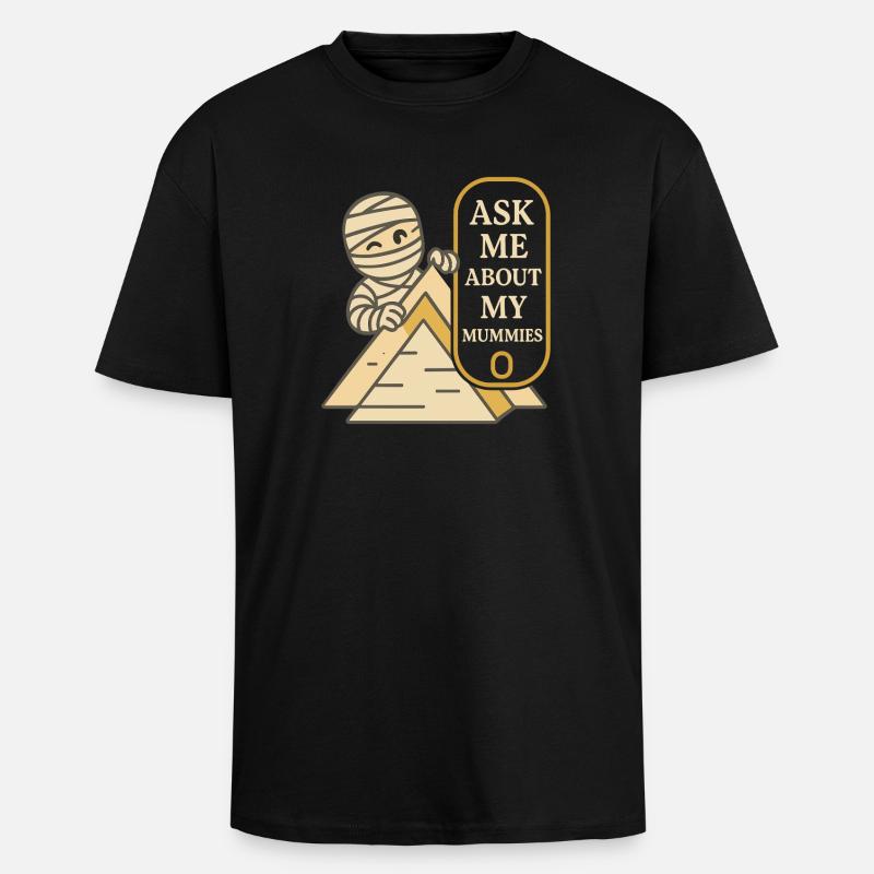Pharaoh Archaeology in Ancient Egypt - Unisex Oversized Heavyweight T-shirt - black