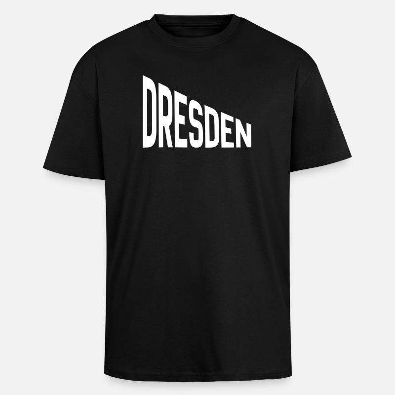 Dresden - Oversized Heavyweight Unisex T-Shirt - Schwarz