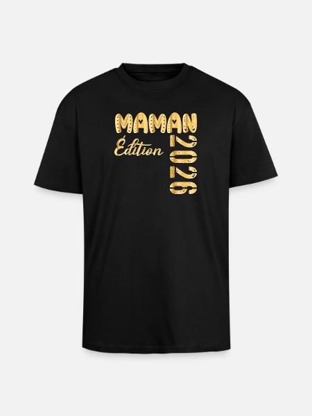 Mom 2026 Edition - Unisex Oversized Heavyweight T-shirt - black