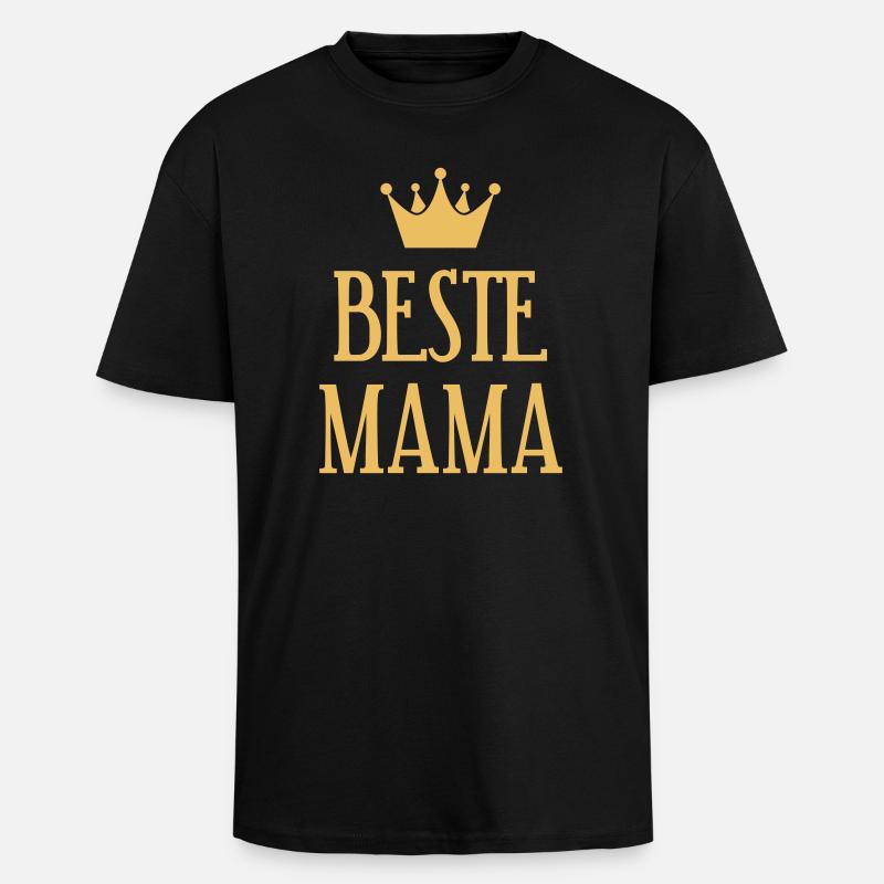 Beste Mama Krone - Oversized Heavyweight Unisex T-Shirt - Schwarz