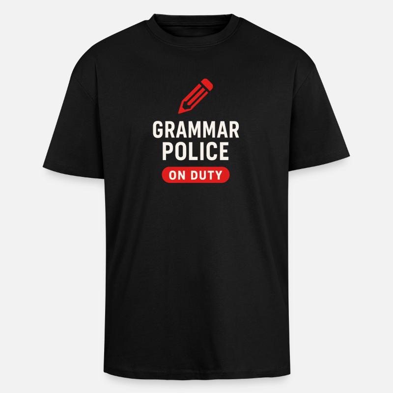 Grammatik Oxford Comma Language Rules - Oversized Heavyweight Unisex T-Shirt - Schwarz