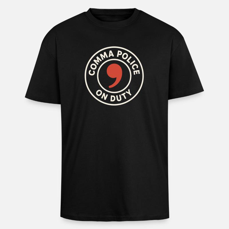 Grammatik Oxford Comma Language Rules - Oversized Heavyweight Unisex T-Shirt - Schwarz