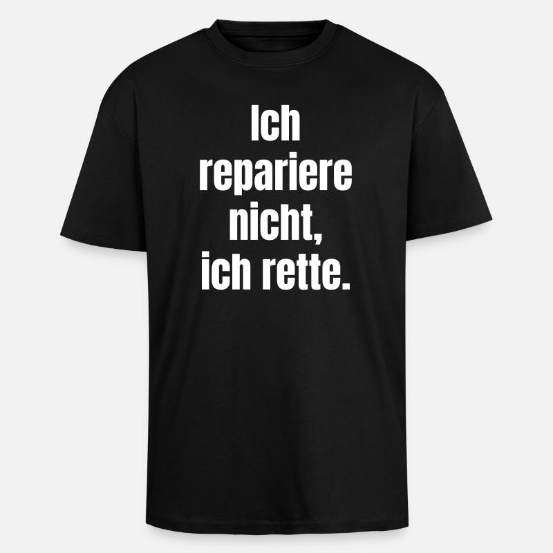 Je sauvegarde, pas je répare - T-shirt unisexe oversize épais - noir