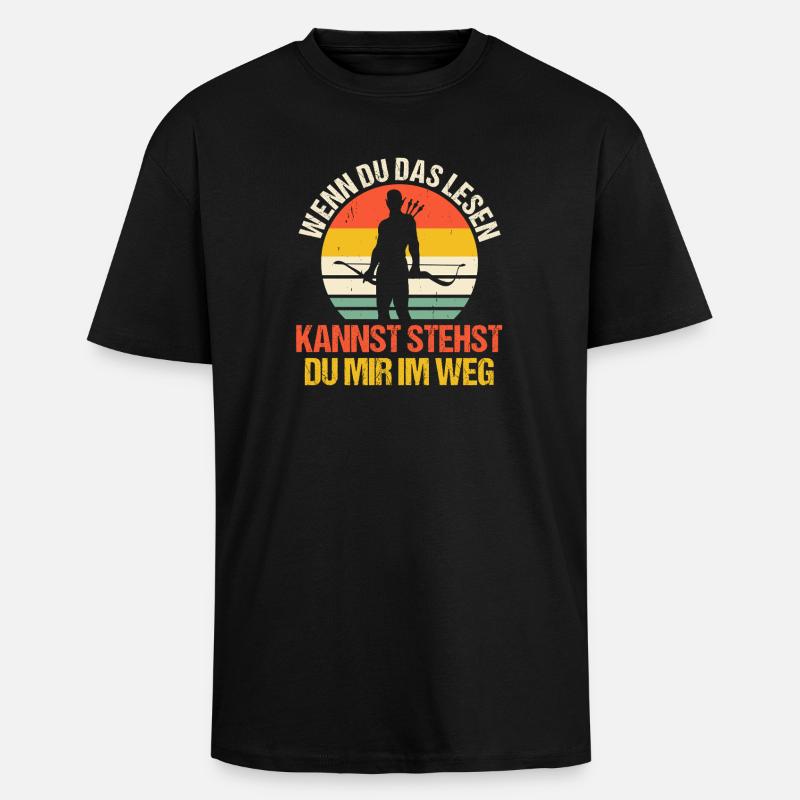 Bogenschütze Bogensport Bogenschießen - Oversized Heavyweight Unisex T-Shirt - Schwarz