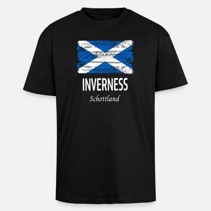 Inverness - Oversized Heavyweight Unisex T-Shirt - Schwarz