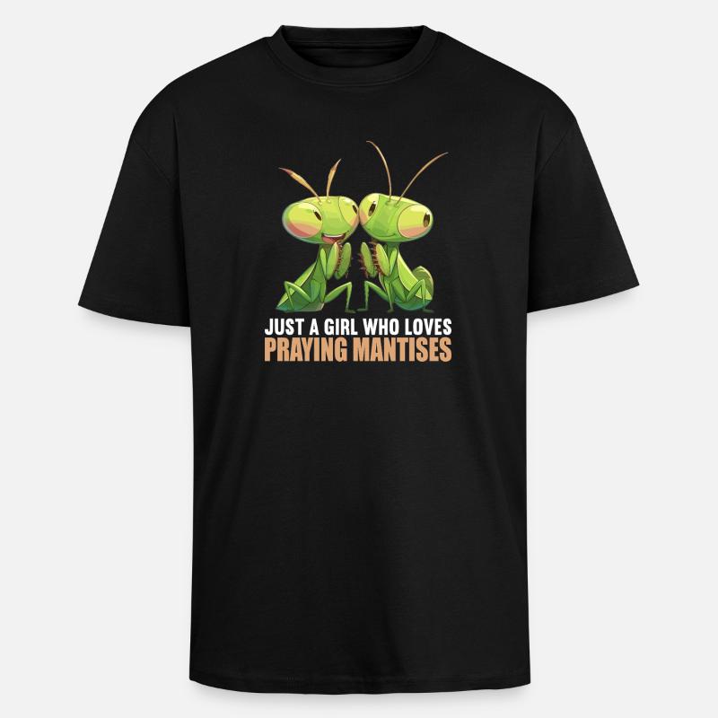 Gottesanbeterinnen Gottesanbeterin - Oversized Heavyweight Unisex T-Shirt - Schwarz