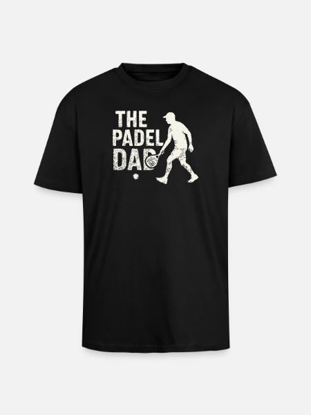 The Padel Dad - Unisex Oversized Heavyweight T-shirt - black