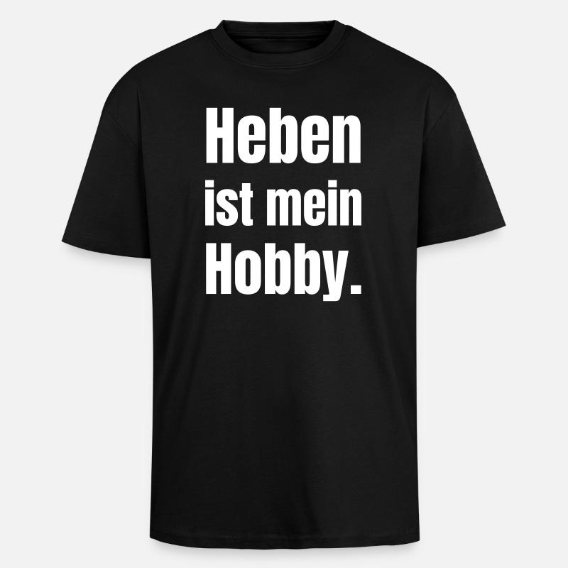 La musculation est mon hobby - T-shirt unisexe oversize épais - noir