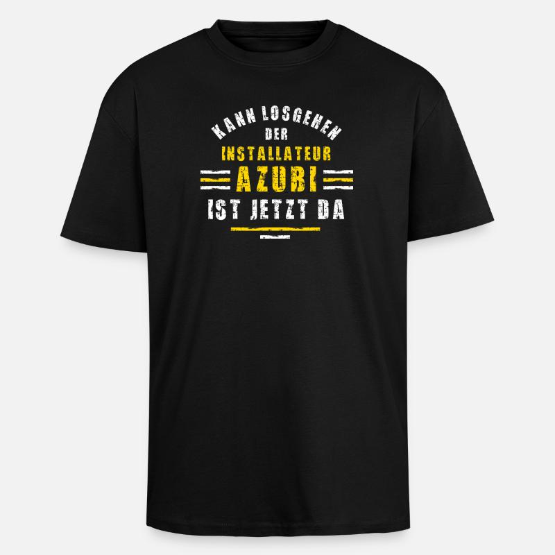 Installer Trainee Training Apprenticeship Trainee - Unisex Oversized Heavyweight T-shirt - black