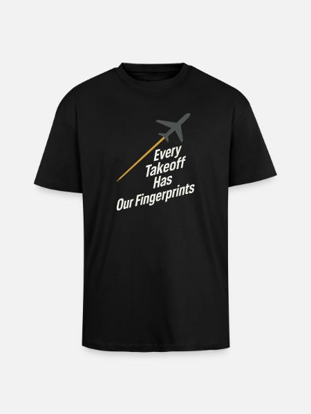 Nachtschichtrampe Des Bodenpersonals Am - Oversized Heavyweight Unisex T-Shirt - Schwarz