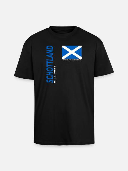 Inverness - Unisex Oversized Heavyweight T-shirt - black