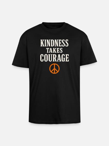 Anti-bullying friendliness, Stand up - Unisex Oversized Heavyweight T-shirt - black