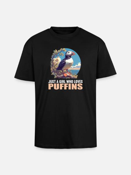 Puffin Papageientaucher - Unisex Oversized Heavyweight T-shirt - black