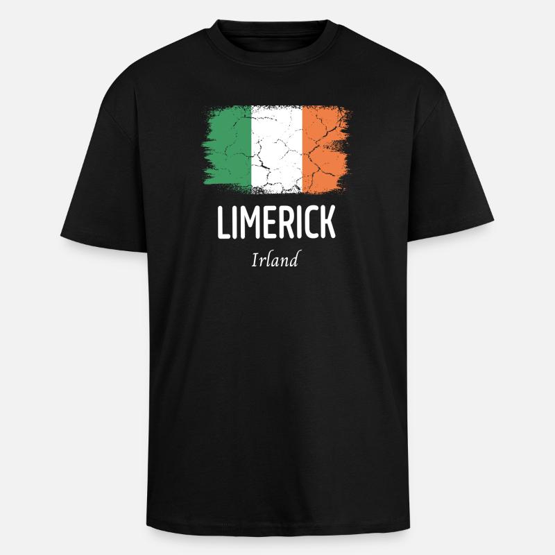 Limerick - Oversized Heavyweight Unisex T-Shirt - Schwarz