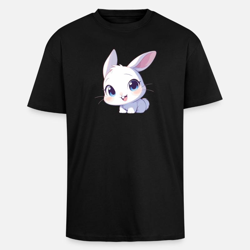Lapin Lapin - T-shirt unisexe oversize épais - noir