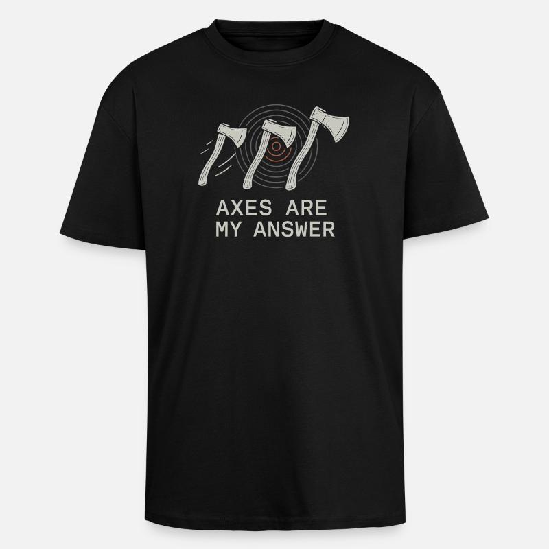 Frauen Axtwerfen Geschenk I Steckäxte - Oversized Heavyweight Unisex T-Shirt - Schwarz
