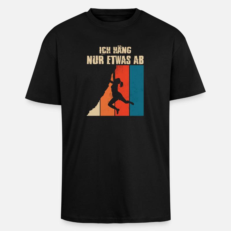 Bouldern Geschenke Klettern Kletterer Boulderer - Oversized Heavyweight Unisex T-Shirt - Schwarz