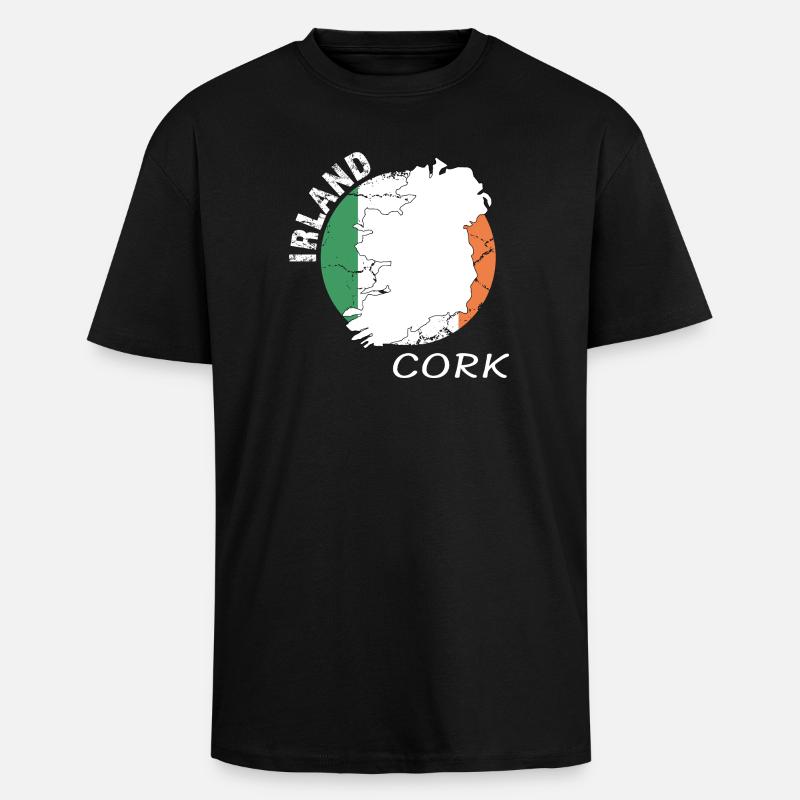 Cork - Oversized Heavyweight Unisex T-Shirt - Schwarz