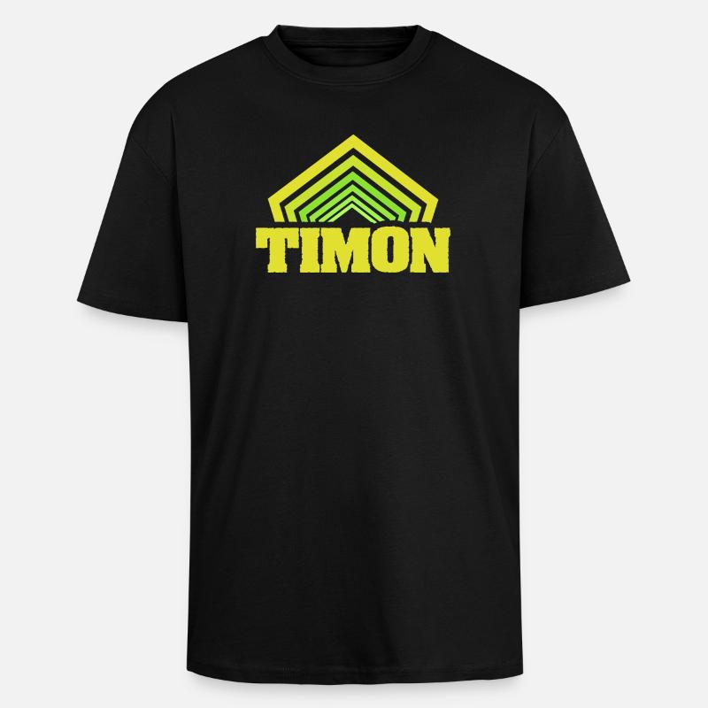Timon - T-shirt unisexe oversize épais - noir