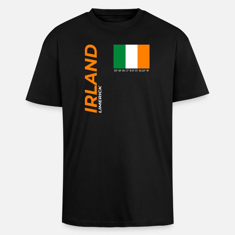 Limerick - Oversized Heavyweight Unisex T-Shirt - Schwarz