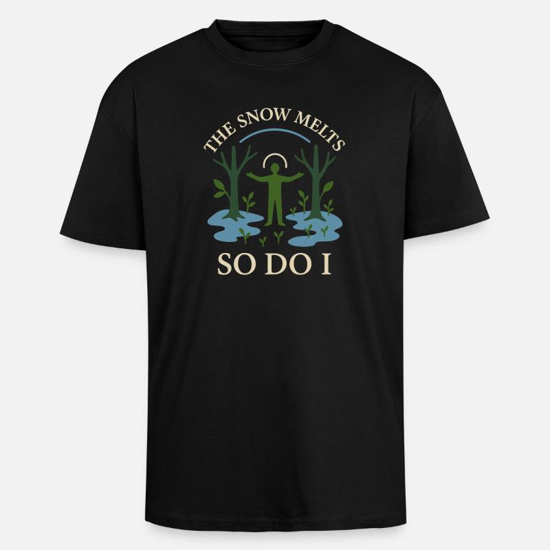 Forest Walk Overthinker Mental Reset - Oversized Heavyweight Unisex T-Shirt - Schwarz