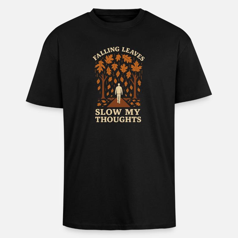 Forest Walk Overthinker Mental Reset - Unisex Oversized Heavyweight T-shirt - black